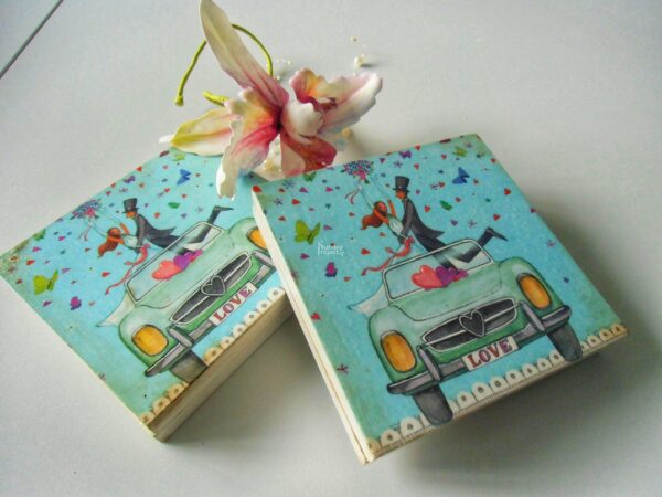 pudełko młoda para pudełka decoupage młoda para