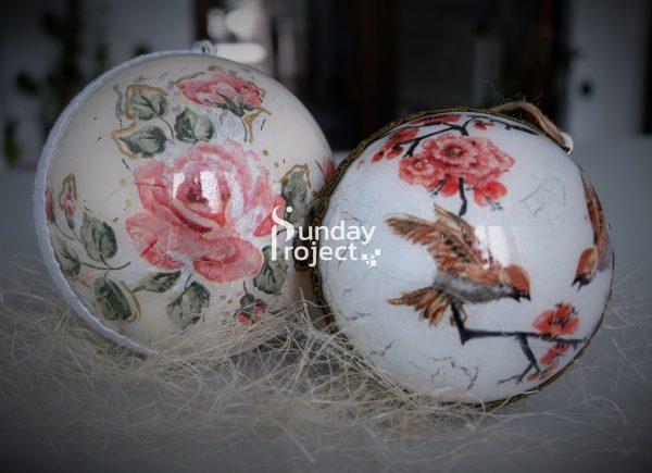 bombki decoupage bombki plastik