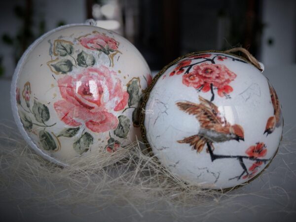 bombki decoupage bombki plastik