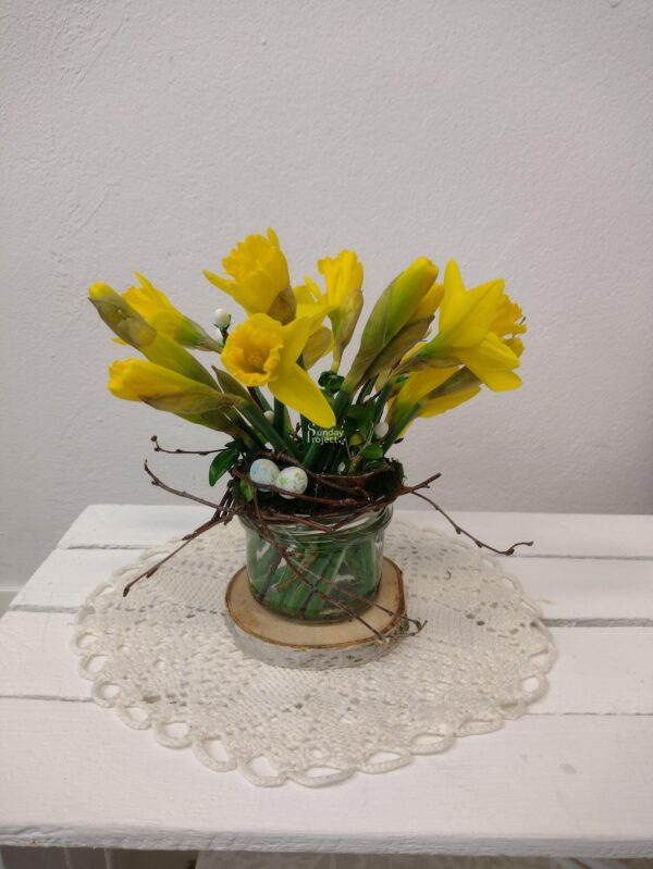 bukiet żonkili Bukiet żonkili, dekoracja wiosna, Wielkanoc, stroik - zdjęcie do pobrania