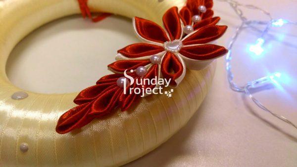 kanzashi wianek wianek kanzashi