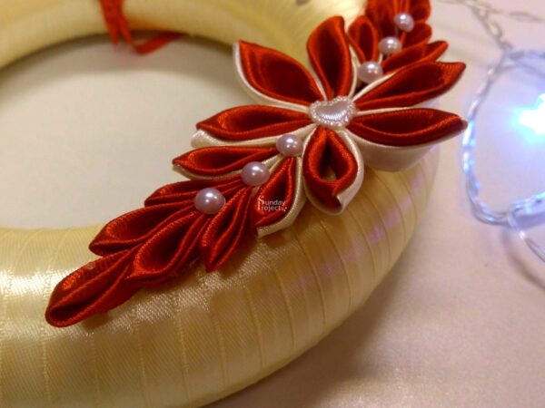 kanzashi wianek wianek kanzashi