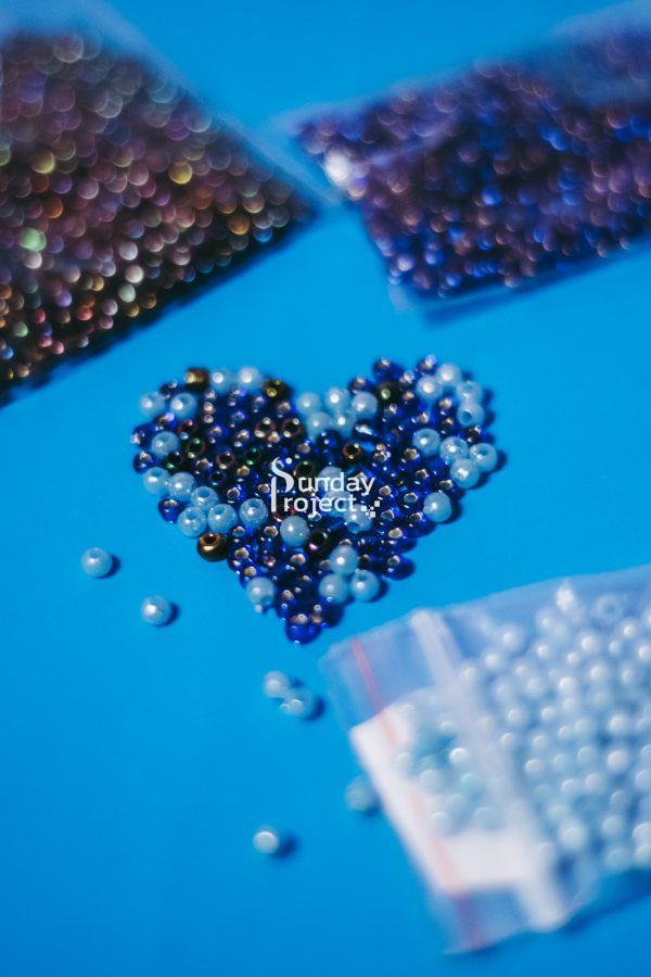 niebieskie koraliki niebieskie koroaliki