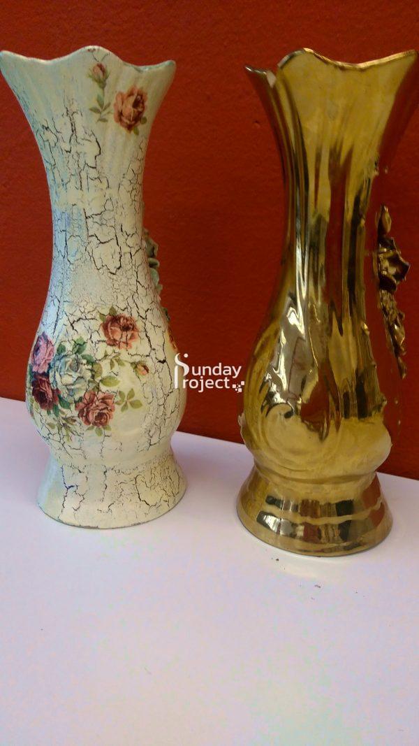 renowacja wazonu decoupage renowacja decoupage