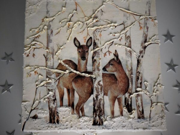 zimowe pudełko jelenie zimowe pudełko z jelonkami