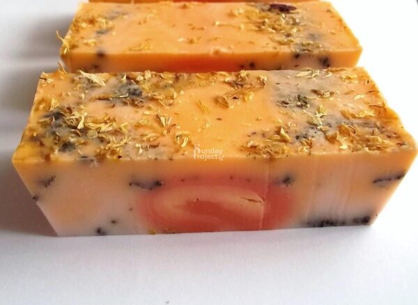 mydło hand made, mydełka Ozdobne pomarańczowe mydło glicerynowe hand made, mydełka