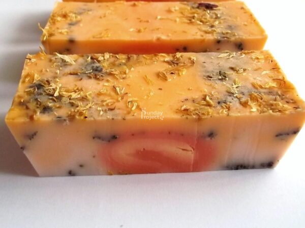 mydło hand made, mydełka Ozdobne pomarańczowe mydło glicerynowe hand made, mydełka