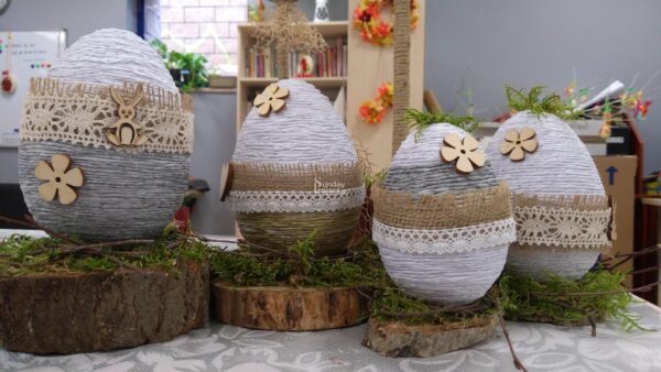 pisanki z papieru Pisanki rustrykalne eko Wielkanoc - zdjęcie do pobrania