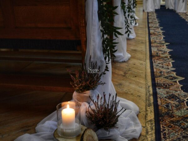 dekoracja kościoła ślub wrzos Dekoracja kościoła ślub wrzosy