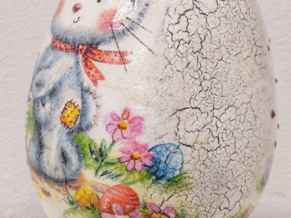 pisanka decoupage Pisanka decoupage z króliczkiem Wielkanoc - zdjęcie do pobrania