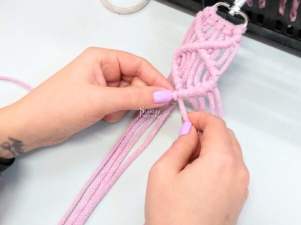 zaplatanie makramy (10) Zaplatanie makramy, ozdoba ze sznurka, sploty