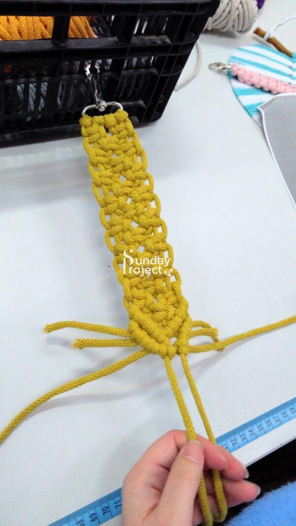 zaplatanie makramy (3) Zaplatanie makramy, ozdoba ze sznurka