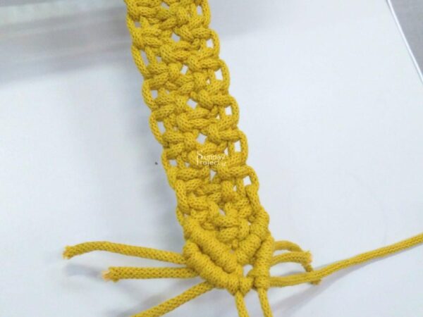 zaplatanie makramy (3) Zaplatanie makramy, ozdoba ze sznurka