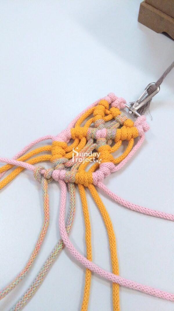 zaplatanie makramy ozdoby ze sznurka Makrama sploty ze sznurka