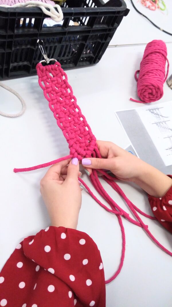 zaplatanie makramy (9) Zaplatanie makramy, ozdoba ze sznurka, sploty