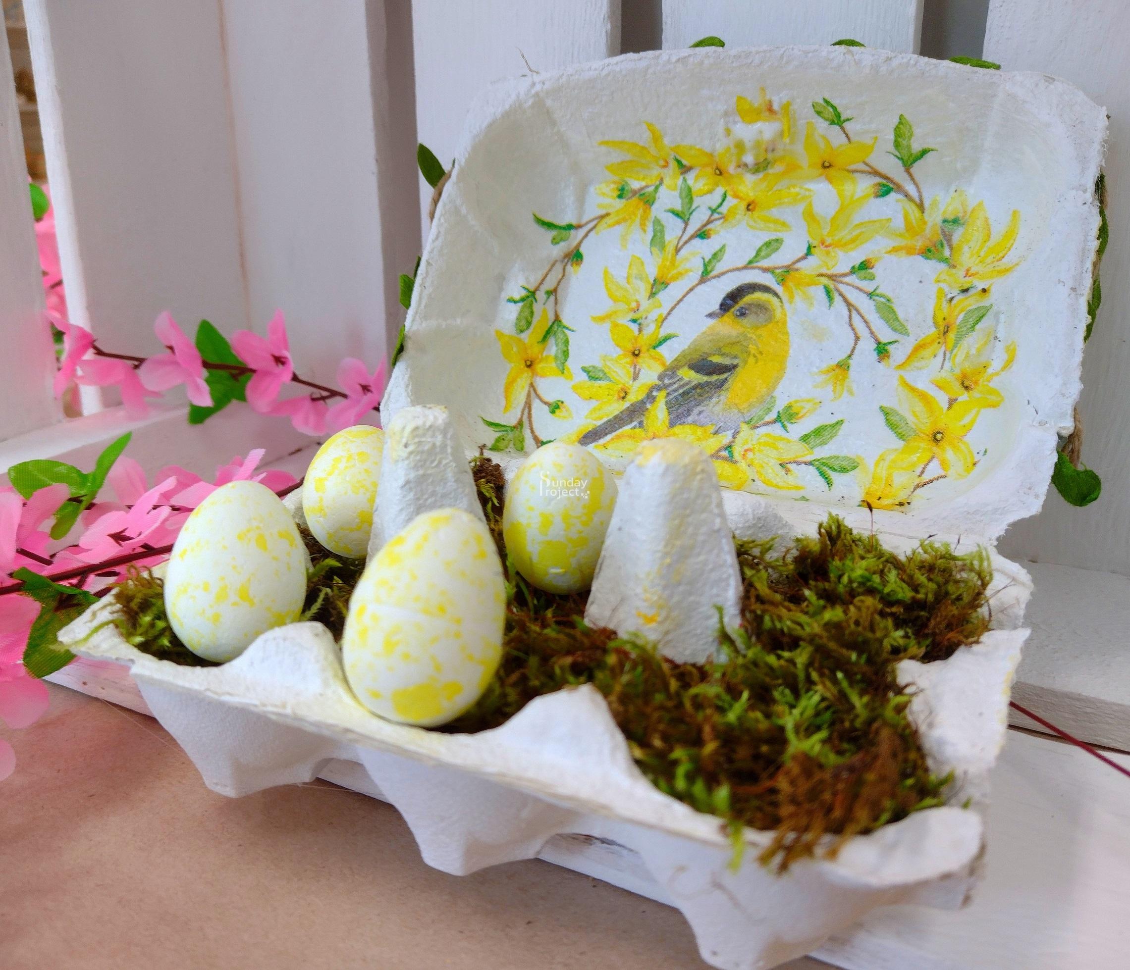 wytłaczanka decoupage wielkanoc