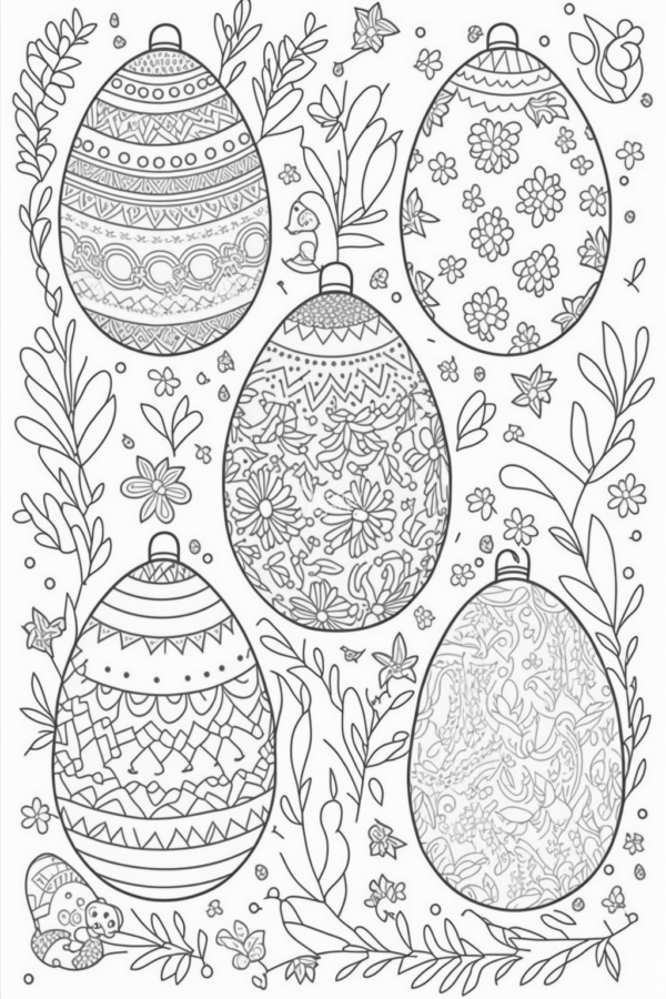 07 Mk2 Pisanki kolorowanka kolorowanka do pobrania pisanki