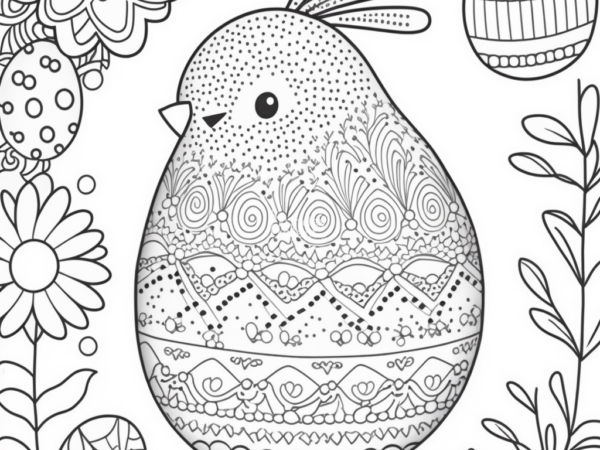 11k M2 kurczak wielkanocny kolorowanka do pobrania kurczak wielkanocny