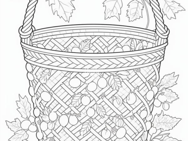 13k M2 koszyczek wielkanocny kolorowanka do pobrania koszyczek