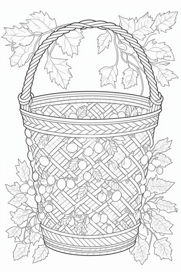 13k M2 koszyczek wielkanocny kolorowanka do pobrania koszyczek