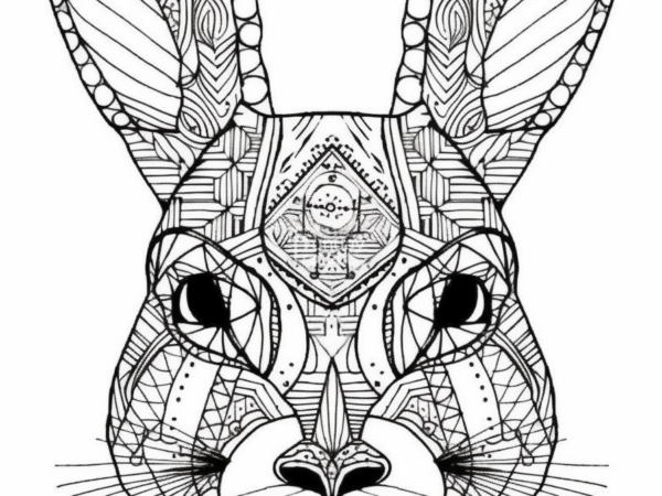 14k M2 zając kolorowanka kolorowanka do pobrania szczegółowa zając