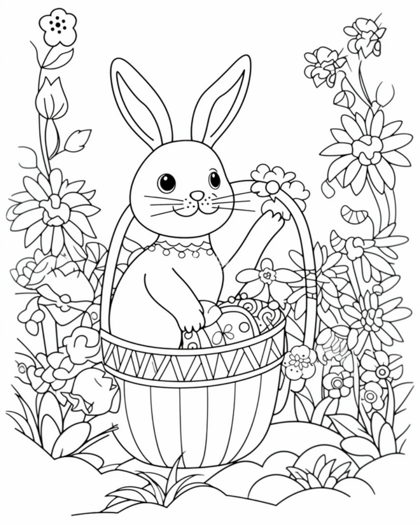 16k M2 Zajączek kolorowanka kolorowanka do pobrania zajączek wielkanocny