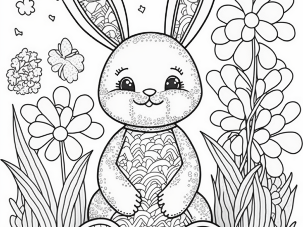 29k M2 króliczek wielkanocny Kolorowanka, króliczek wielkanocny