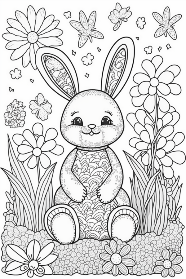 29k M2 króliczek wielkanocny Kolorowanka, króliczek wielkanocny