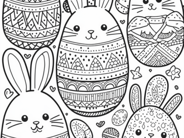 30k M2 króliczki wielkanocne, pisanki kolorowanka do pobrania króliczki wielkanocne