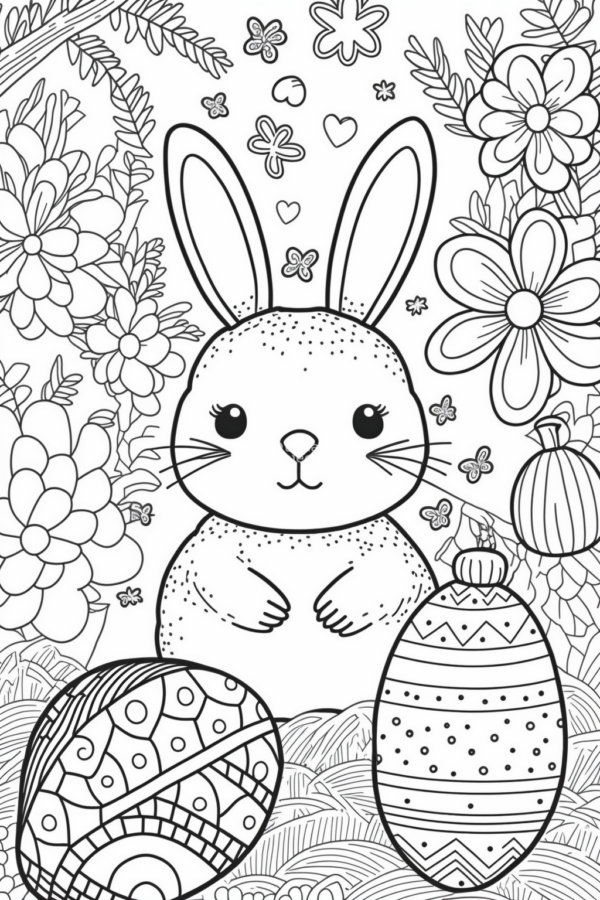 32k M2 króliczek wielkanocny kolorowanka do pobrania króliczek wielkanoc