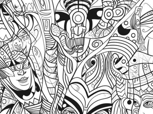 etniczna kolorowanka do pobrania dla dorosłych szczegółowa
