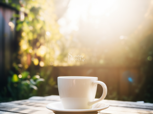 kubek kawy w ogrodzie herbata grafika na herbaciarkę, papier do decoupage grafika do pobrania filiżanka kawy, papier elektroniczny, transfer herbarciarka