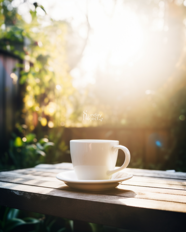 kubek kawy w ogrodzie herbata grafika na herbaciarkę, papier do decoupage grafika do pobrania filiżanka kawy, papier elektroniczny, transfer herbarciarka