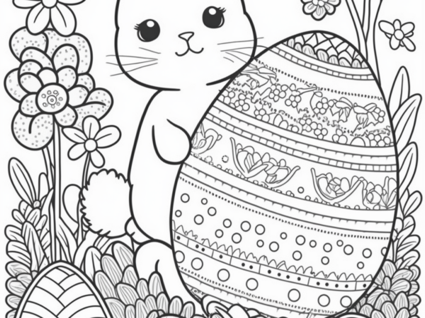 kolorowanka wielkanocna królik pisanka kolorowanka zajączek wielkanocny
