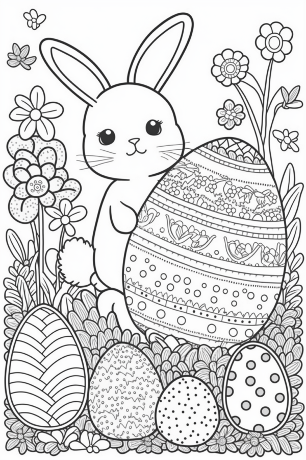 kolorowanka wielkanocna królik pisanka kolorowanka zajączek wielkanocny
