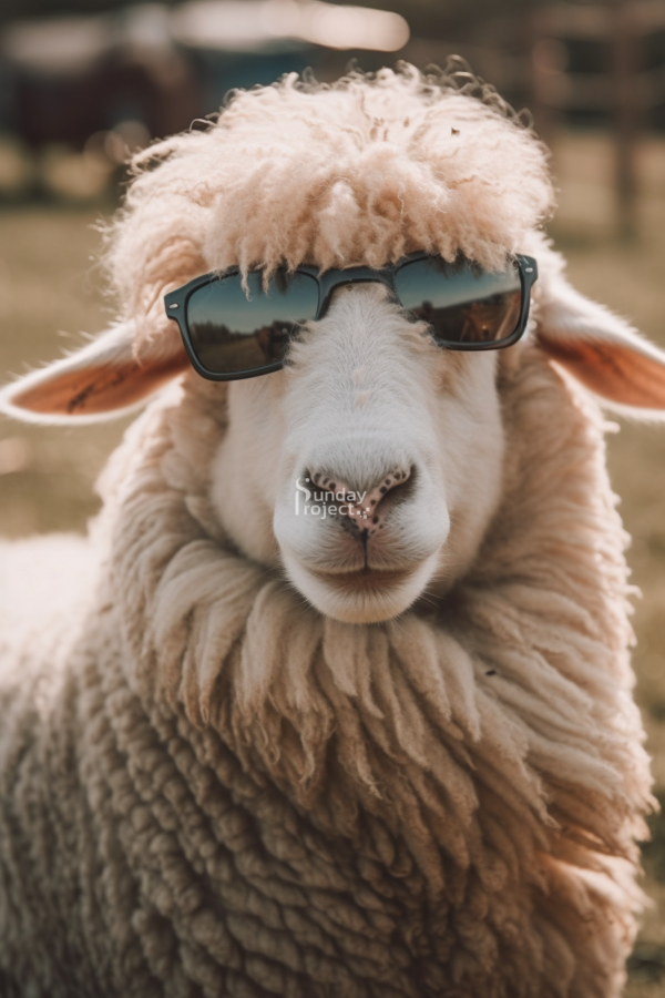 54cm M2 Owieczka w okularach przeciwsłonecznych grafika do pobrania papier elektroniczny Owieczka w okularach przeciwsłonecznych