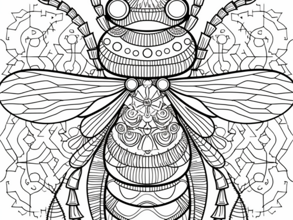 kolorowanka relaksacyjna mucha owad zwierzeta kolorowanka do pobrania mucha, szczegółowa
