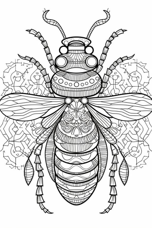 kolorowanka relaksacyjna mucha owad zwierzeta kolorowanka do pobrania mucha, szczegółowa