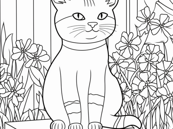 kolorowanka szczegółowa kot zwierzaki kolorowanka dla dzieci do pobrania kot zwierzęta