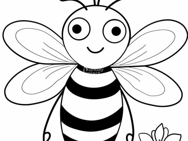kolorowanka dla dzieci pszczółka maja, owady, zwierzaki kolorowanka do pobrania pszczółka wiosna