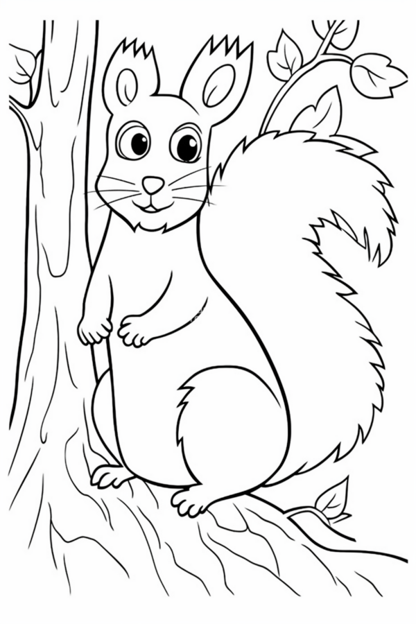 kolorowanka wiewiórka do pobrania zwierzęta kolorowanka dla dzieci do pobrania jesień zwierzaki wiewiórka