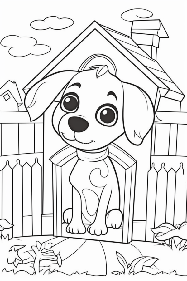 kolorowanka do pobrania piesek zwierzaki