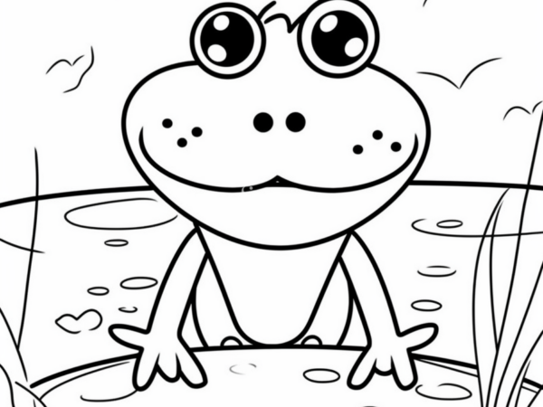 żaba kolorowanka dla dzieci, zwierzaki kolorowanka do pobrania żaba zwierzęta