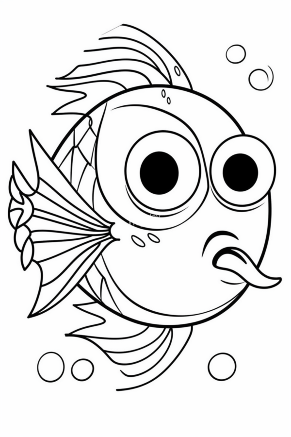 kolorowanka śmieszna ryba dla dzieci zwierzaki kolorowanka śmieszna ryba do pobrania zwierzęta