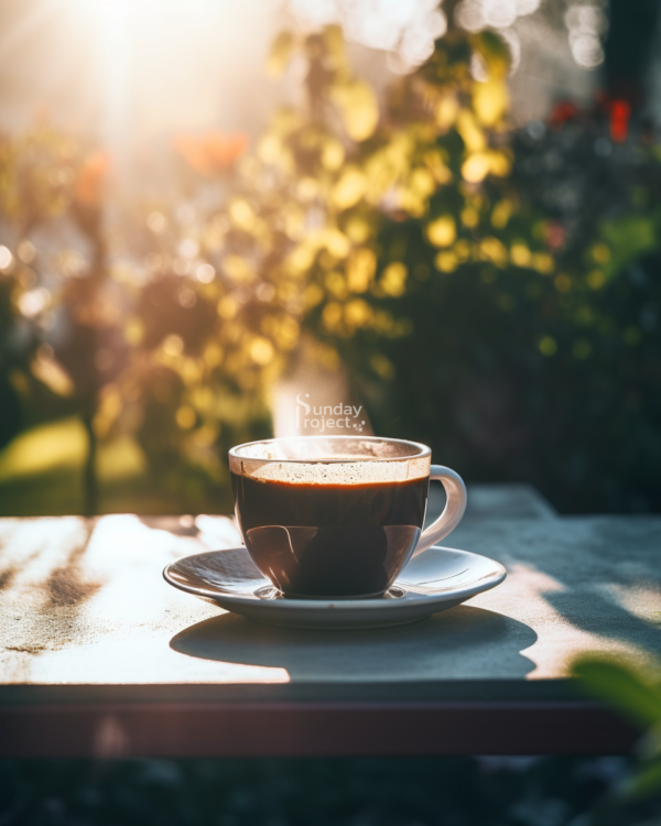 kawa w ogrodzie grafika do pobrania kawa w ogrodzie, transfer do wydruku, papier elektroniczny kawa