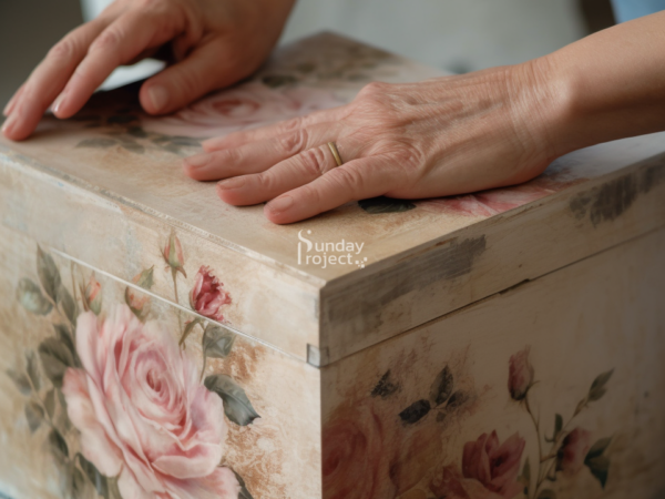 decoupage szkatułka decoupage