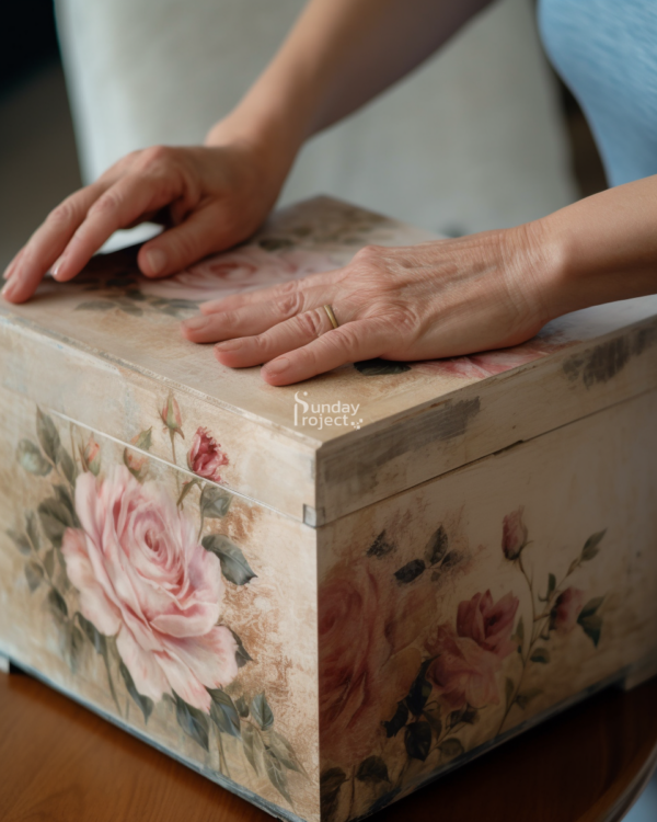 decoupage szkatułka decoupage