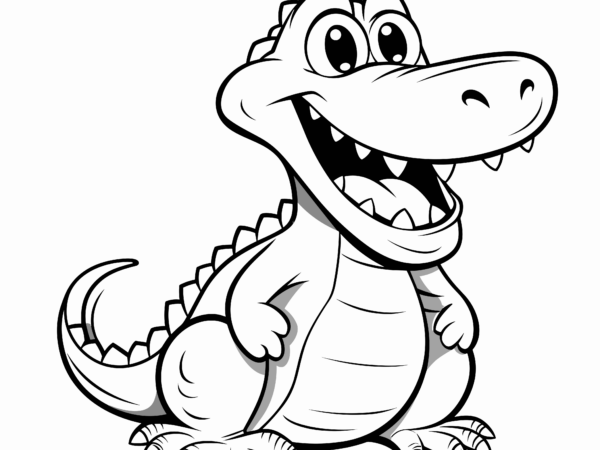 kolorowanka krokodyl dla dzieci, zoo zwierzęta kolorowanka do pobrania wesoły krokodyl zoo zwierzaki