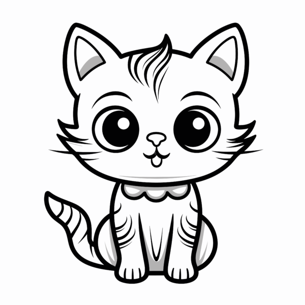 kolorowanka dla dzieci kotek zwierzaki kolorowanka do pobrania słodki kotek zwierzęta