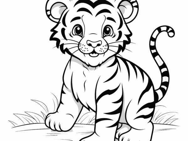 tygrys kolorowanka dla dzieci zwierzęta zoo tygrys kolorowanka do pobrania zwierzaki zoo
